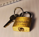 Vintage Brass Guard Security Padlock With Key 1 Inch Hard Steel