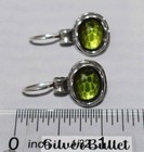 Silpada Sterling Silver Green Glass  daintree  Drop Dangle Earrings W1455