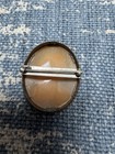 Large Antique Victorian Shell Cameo Carved Brooch Pin