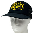 Vintage 80s Southern California Edison Trucker Hat Cap Sce Mesh Snapback Black