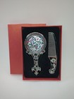 Vintage Look Women girls Fashion Hand Mirror And Comb Set In A Gift Box