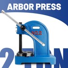 2t Manual Arbor Press Maximum Height Manual Desktop Punch Press Machine Blue