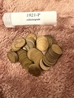 1921-p Lincoln Wheat Penny Roll 50 Coins Solid Date Good-fine Condition