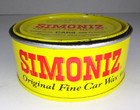 1970s 1980s Vintage Simoniz Fine Car Wax Can Metal Tin Automobile Polish Empty