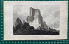 1802 Antique Print  Roche Rock   Chapel  Cornwall After Underwood