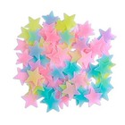  100 Pcs Colorful Glow In The Dark Luminous Stars Fluorescent Noctilucent 