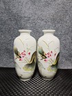 A Pair Chinese Porcelain Handpainted Exquisite Lotus Vase 24433