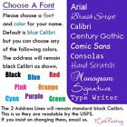 80 Plain Personalized Return Address Labels Custom Printed 1 2 X 1 3 4 Inch
