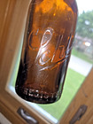 Vintage Schlitz Beer Bottle Amber Colored 9 25    Tall Embossed Schlitz Wf s  Mil