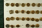 Bc20 - Lot Of 38 Antique  Vintage Buttons  Metal  Gold Toned  Mixed Lot