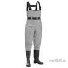 Fishingsir Grey 2-ply Nylon Pvc Waterproof Fishing Chest Waders  us Sz 5m   7w 
