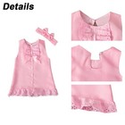 Newborn Baby Girl Lace Sleeveless Dress Headband Set Infant Tops Outfits Clothes