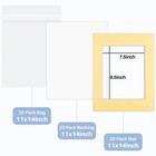 25 Pack Pre-cut Picture Mats For Photos prints Backingboard   Clear Bag