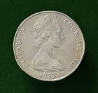 1972 50 Cent Unc Cook Islands Coin Bonito Fish Slight Toning  From Mint Set
