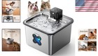 Cordless 3 2l Cat   Dog Water Fountain -  Stainless Steel  Visual Filter