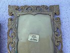 Vintage Bronze Picture Frame Easel 24 Carat Gold Plated Tapestry Lot Of 2