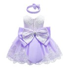 Newborn Kids Baby Flower Girl Dress Pageant Wedding Birthday Princess Bow Dress
