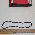 1800s Native American Cobalt Blue Trade Beads On Dear Skin Strands