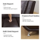 Faux Leather Single Sofa Chair Modern Comfy Couch Living Room Furniture Brown