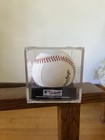 Autographed Official Major League Baseball Ball In Display Case  Signed