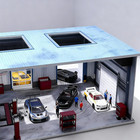 1 64 Led Lighted Diorama Garage Display Case For Hot Wheels  Matchbox   Mini Gt