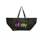 Ebay Logo Black Shipping Tote Large Box Bottom Laminated Bag Ebayana New