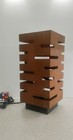 Mid-century Style Modern Danish Teak  walnut   Wood Cut Outs Mod 24    Lamp