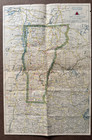 Vintage Vermont Map National Survey Co Compliments Fullerton Hotel Chester Vt