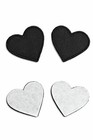  2 Pack  Heart Iron-on Patch     1 77 X 1 88 In     Embroidered Applique - Black