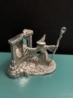 Spoontiques Pewter Wizard Staff Seer Sorcerer Dragon Lizard Mirror Art Figurine
