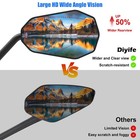 Bike Mirror  Long Arm Hd Wide Angle Large Bicycle Mirrors For Handlebars  360   