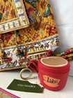 Gilmore Girls Vera Bradley Quilted Backpack   Luke   s Cup Bag Charm Bundle Nwt  