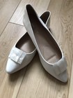 White Wedding Vintage Faux Abalone Shoe  Clips