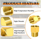 2-pack Brass Pipe Fitting 1 2 Npt Male To 3 4 Npt Female Reducer Adapter