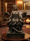 Lilith 20cm Resin Altar Statue Candle Holder Handmade Gothic Pagan Ritual