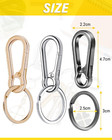 3pcs Keychain   Metal Key Chain Hooks With Keyring  Key Clip Organizer For Women