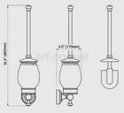 Antique Brass Wall Mount Bathroom Ceramic Cup And Brass Toilet Brush Holder