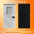 Magnetic Rv Door Insulated Cover  Waterproof Thermal Curtain 33 x80   Black
