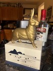 Vintage  Cast Iron Large Standing Rabbit  Savings Bank    347-g