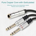 6 35mm 1 4 Trs Headphone Splitter Cable 1 4 Inch Trs Female To Dual Stereo Ma   