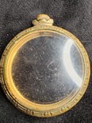 Vintage Pocket Watch Case Only     Gold Tone Brass Ornate Design     Pre-owned