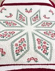 Vintage Amish King Size Quilt With Cross Stitch Pattern