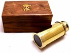 Nautical Brass Telescope With Wooden Box Spyglass Antique Vintage Pirate Gift