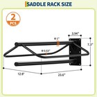 2 4 6pack Wall Mounted Saddle Rack W double Bar Heavy Duty Steel Saddle Stand