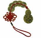 Feng Shui Handmade Brass Chinese I-ching Dynasty Ancient Coins Hanging Amulet-w
