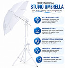 Professional Photography 33  Studio Lighting Reflective White Soft Umbrella