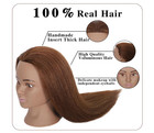 Mannequin Head With 100  Real Hair Straight Hair 18  Doll  brown 