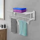 Towel Rack Bathroom Hotel Rail Holder Stainless Steel Wall Mounted Storage Shelf