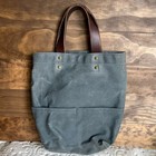 J Stark Wine Tote Tremont Bag Blue Waxed Canvas Minimalist Picnic Outdoors Flaws
