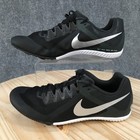 Nike Zoom Rival Shoes Mens 9 Track   Field Multi-event Spikes Lace Up Low Black